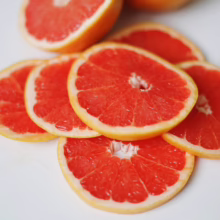 Citrus grapefruit ‘Star Ruby’ (Grapefruit) slices.